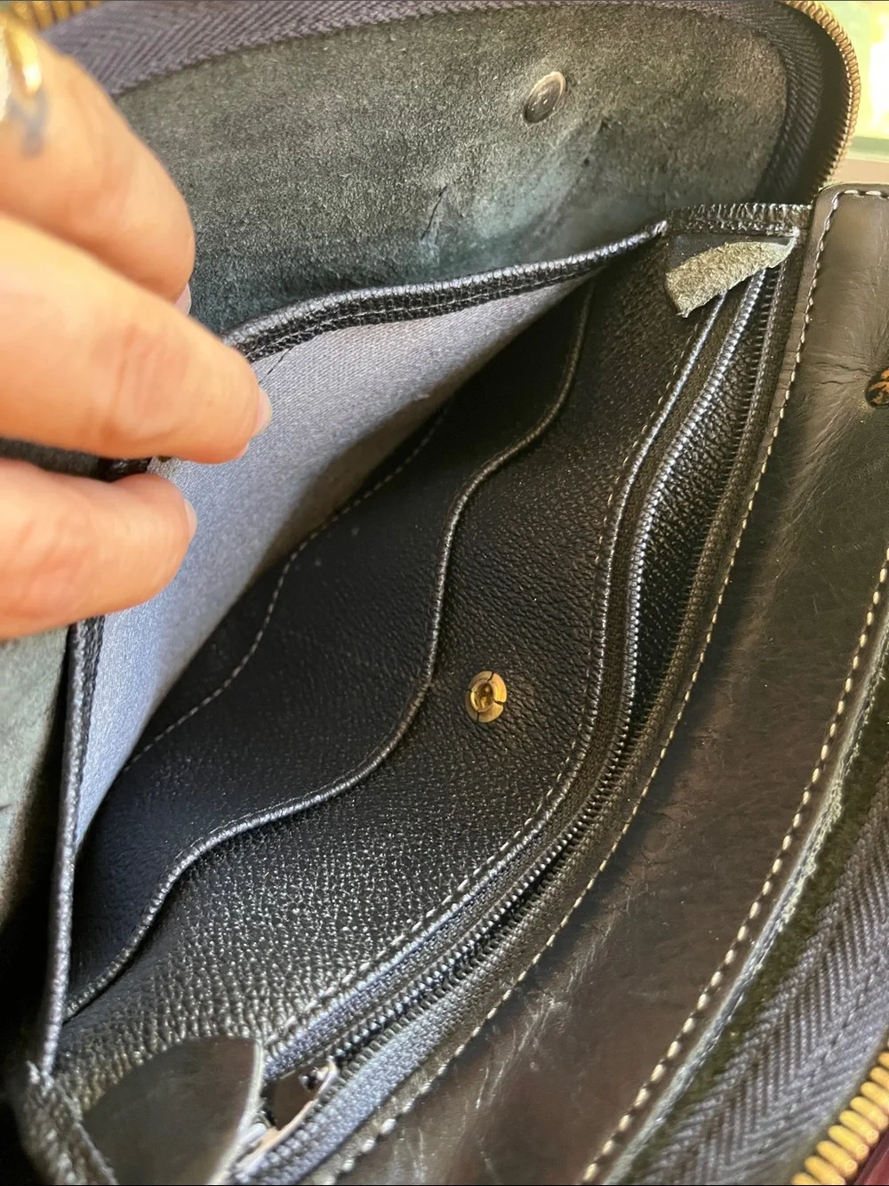 Dooney & Bourke Black Pebbled Leather Dome Satchel with Gold Hardware
